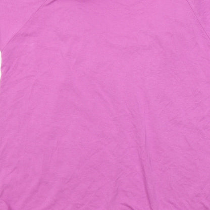 Emreco Womens Pink Viscose Basic T-Shirt Size 12 Round Neck