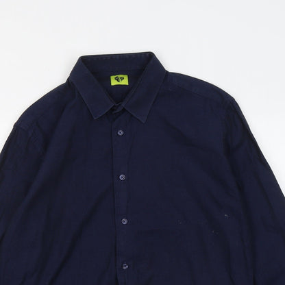 Mens UK Size L NM Blue  Button-Up Long Sleeve Casual Shirt