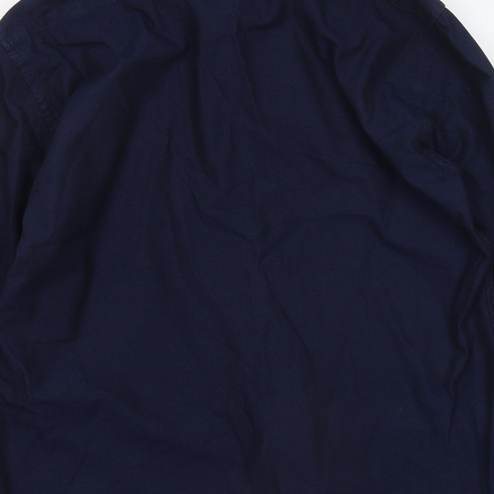 Mens UK Size L NM Blue  Button-Up Long Sleeve Casual Shirt