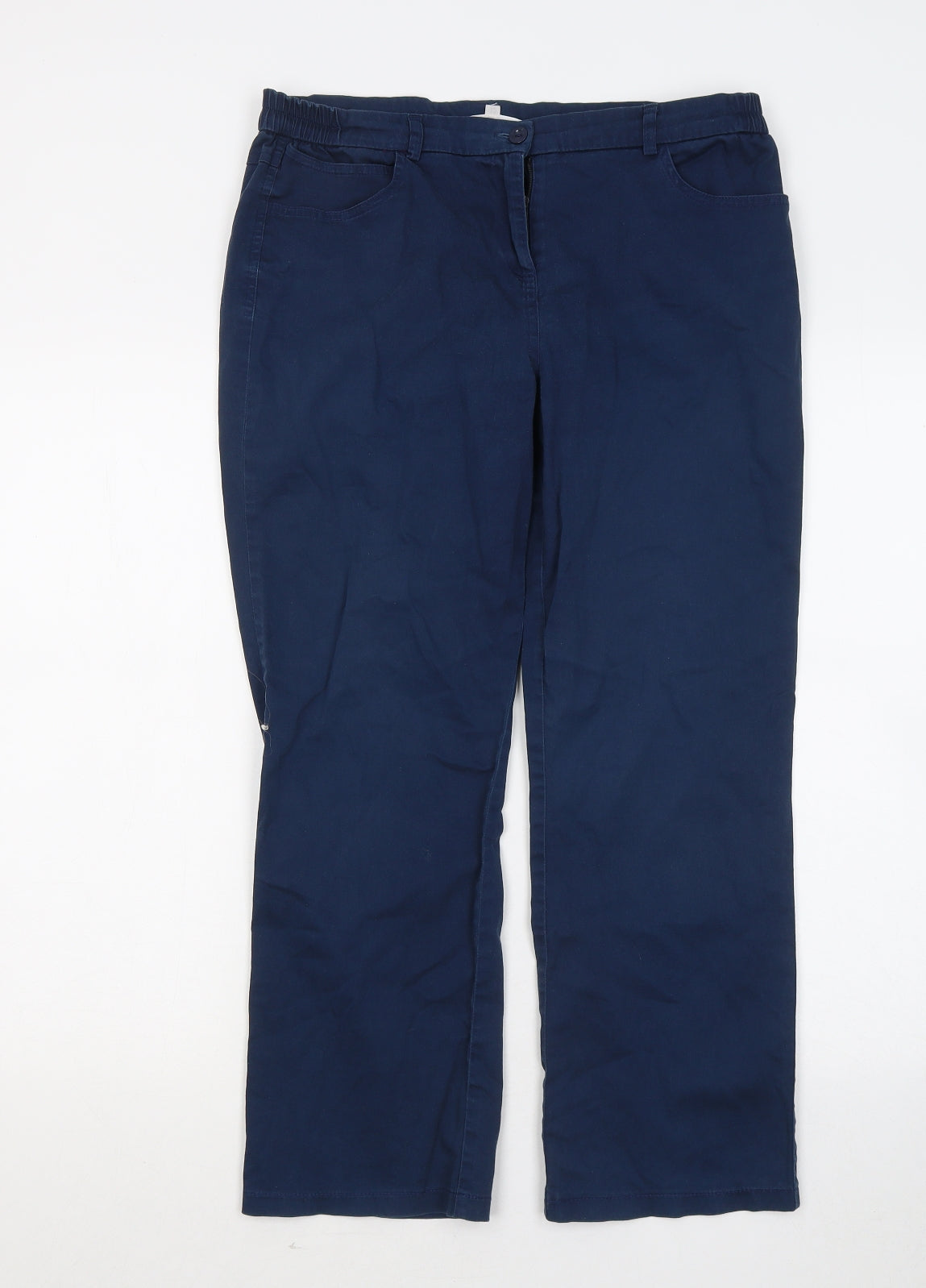 Womens UK Size 12 Gerard Regular Fit Chino Blue Trousers