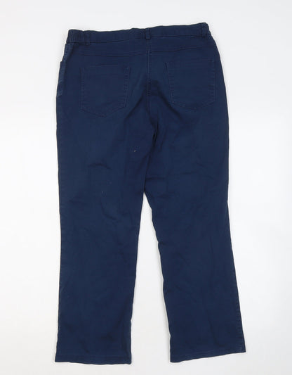 Womens UK Size 12 Gerard Regular Fit Chino Blue Trousers