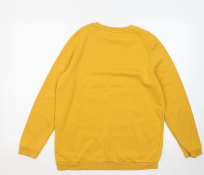 Primark Girls Yellow Cotton Pullover Sweatshirt Size 14 Years - Urban Adventures