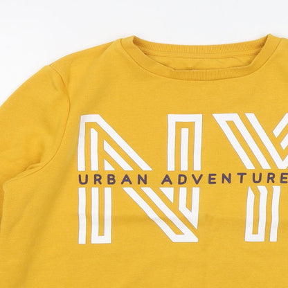 Primark Girls Yellow Cotton Pullover Sweatshirt Size 14 Years - Urban Adventures
