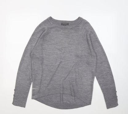 Primark Womens Grey Round Neck Acrylic Pullover Jumper Size 10