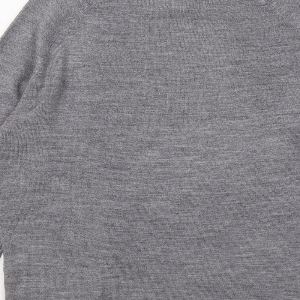 Primark Womens Grey Round Neck Acrylic Pullover Jumper Size 10