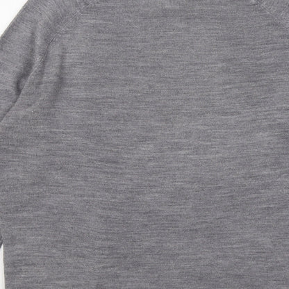 Primark Womens Grey Round Neck Acrylic Pullover Jumper Size 10