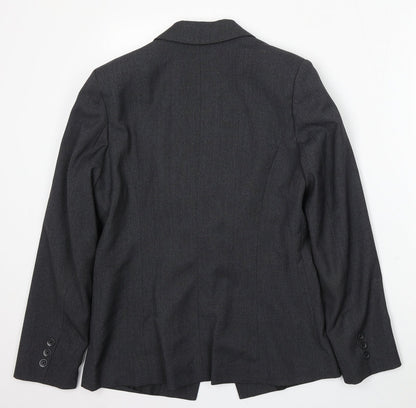 Papaya Womens Grey Polyester Jacket Suit Size 10