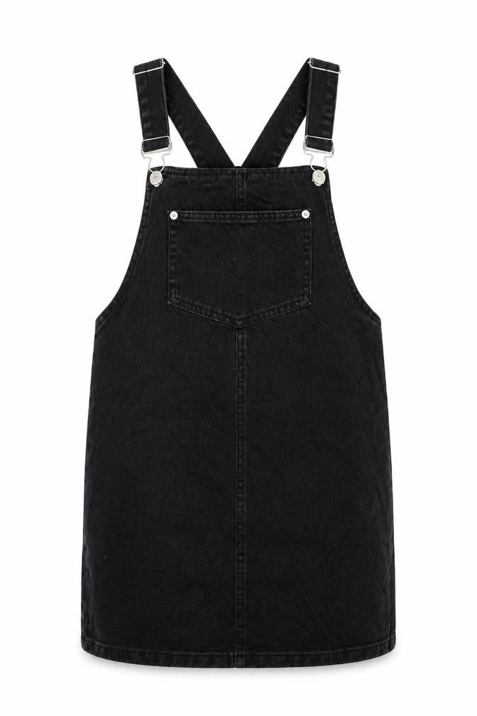 Womens UK Size 8 New Look One-Piece Black Dungaree