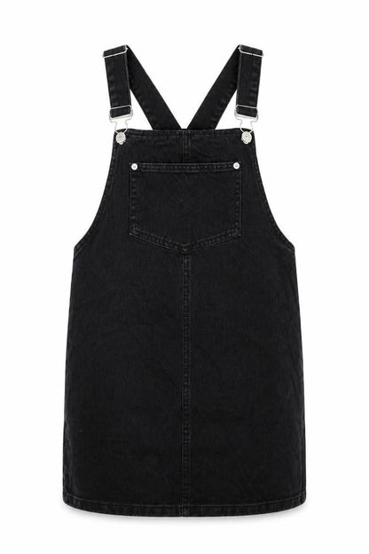 Womens UK Size 8 New Look One-Piece Black Dungaree