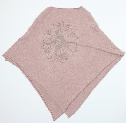 Womens UK Size One Size Preworn Pink Pullover Jumper