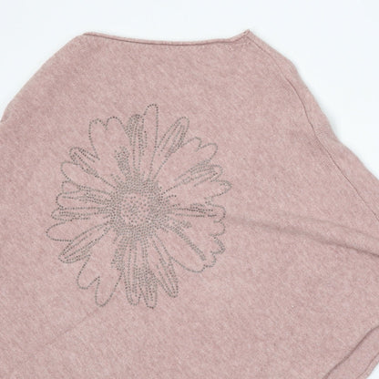 Womens UK Size One Size Preworn Pink Pullover Jumper