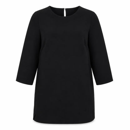 H&M Womens Black Polyester Sheath Size 12 Round Neck