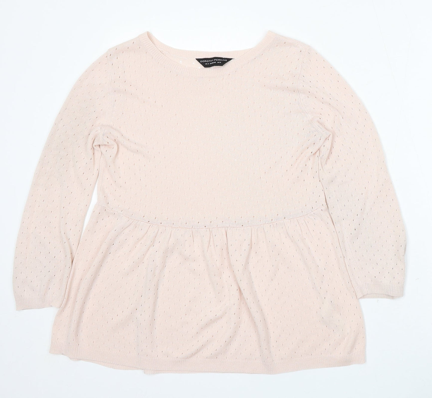 Womens UK Size 8 Dorothy Perkins Pink Pullover Jumper