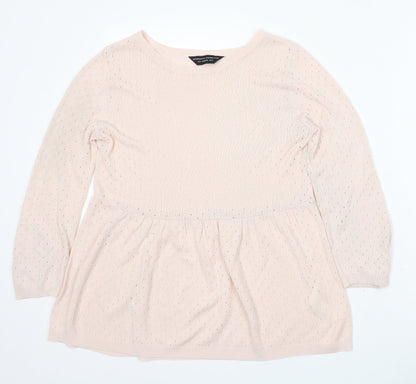 Womens UK Size 8 Dorothy Perkins Pink Pullover Jumper