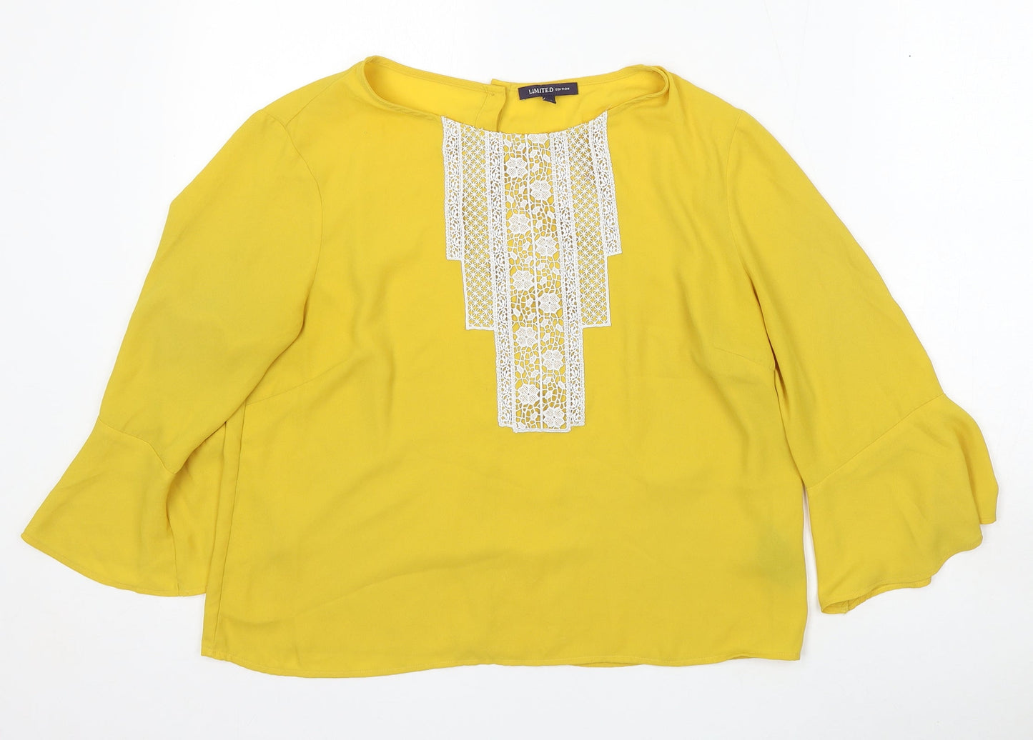 Womens UK Size 12 Marks and Spencer Yellow Basic Blouse