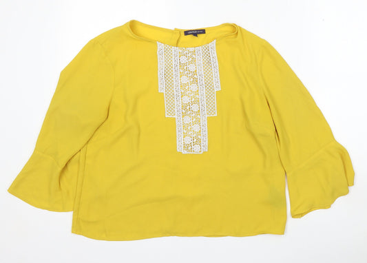 Womens UK Size 12 Marks and Spencer Yellow Basic Blouse