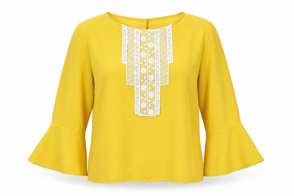 Womens UK Size 12 Marks and Spencer Yellow Basic Blouse