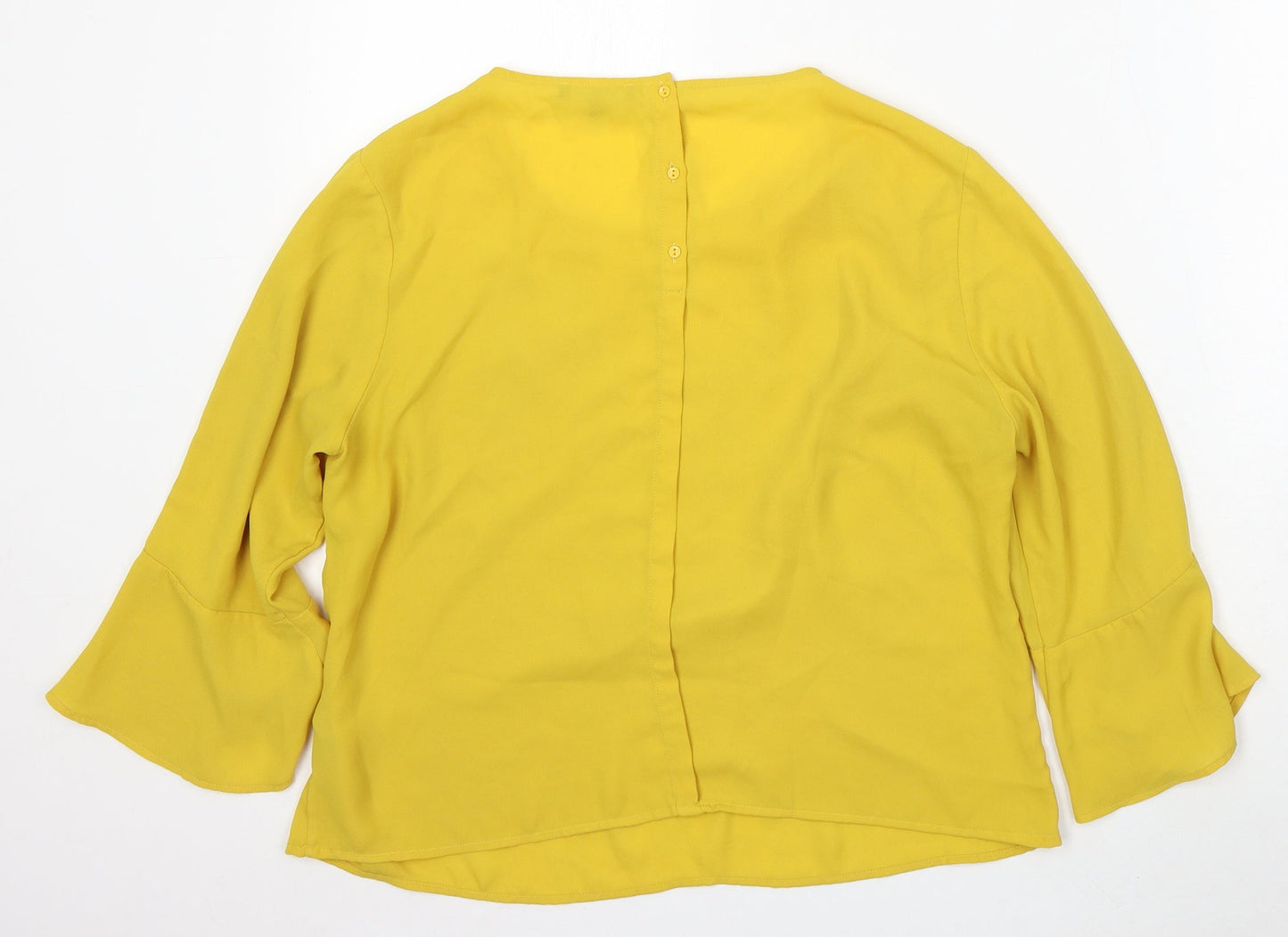 Womens UK Size 12 Marks and Spencer Yellow Basic Blouse