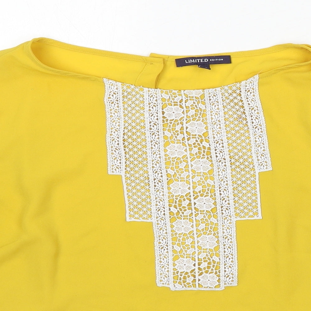 Womens UK Size 12 Marks and Spencer Yellow Basic Blouse