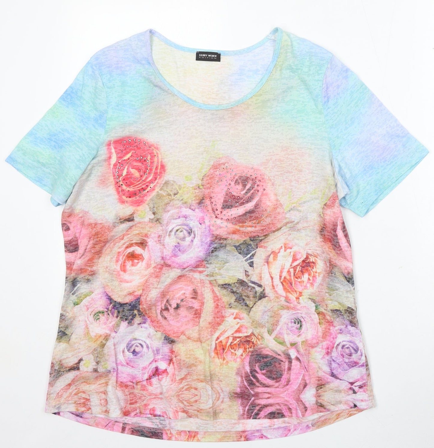 Womens UK Size M Gerry Weber Multicoloured Basic T-Shirt