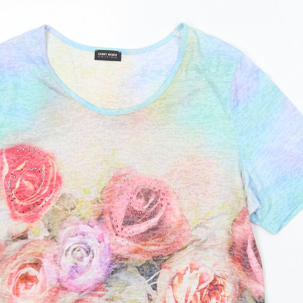 Womens UK Size M Gerry Weber Multicoloured Basic T-Shirt