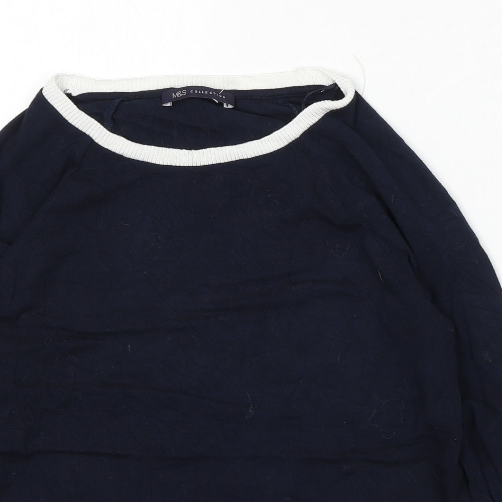 Womens UK Size 10 Marks and Spencer Blue Pullover Jumper