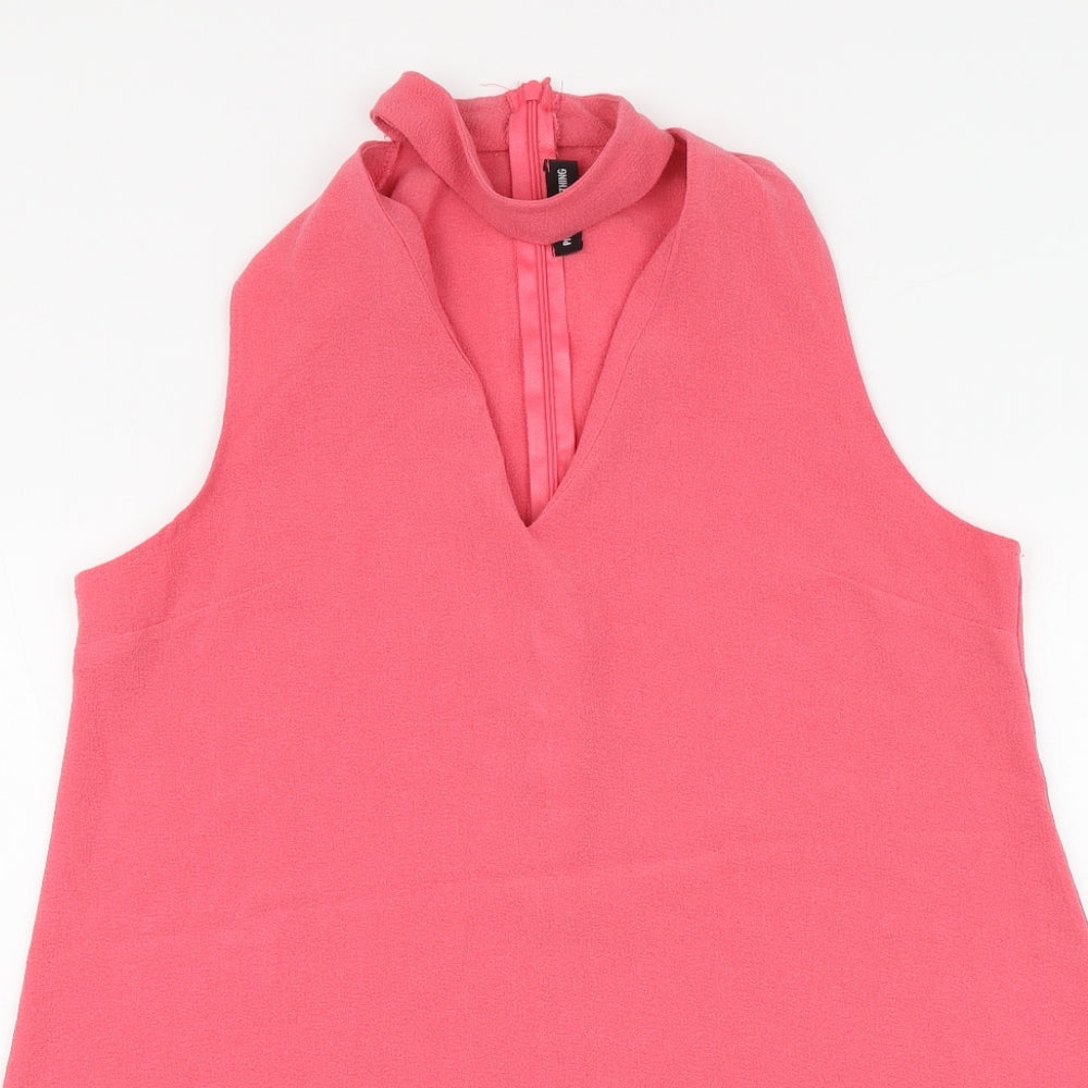 PRETTYLITTLETHING Womens Pink Polyester Trapeze & Swing Size 12 V-Neck