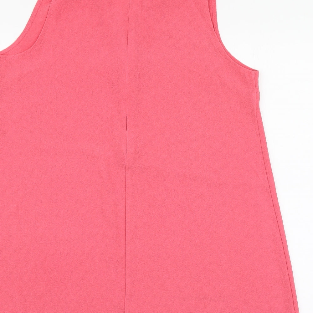 PRETTYLITTLETHING Womens Pink Polyester Trapeze & Swing Size 12 V-Neck