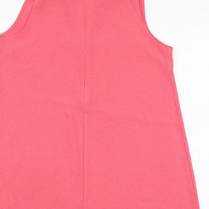 PRETTYLITTLETHING Womens Pink Polyester Trapeze & Swing Size 12 V-Neck