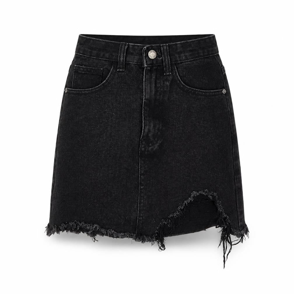 PRETTYLITTLETHING Womens Black Cotton Mini Skirt Size 30