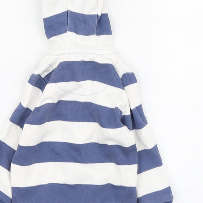 F&F Boys Blue Striped Cotton Full Zip Jumper Size 3-6 Months