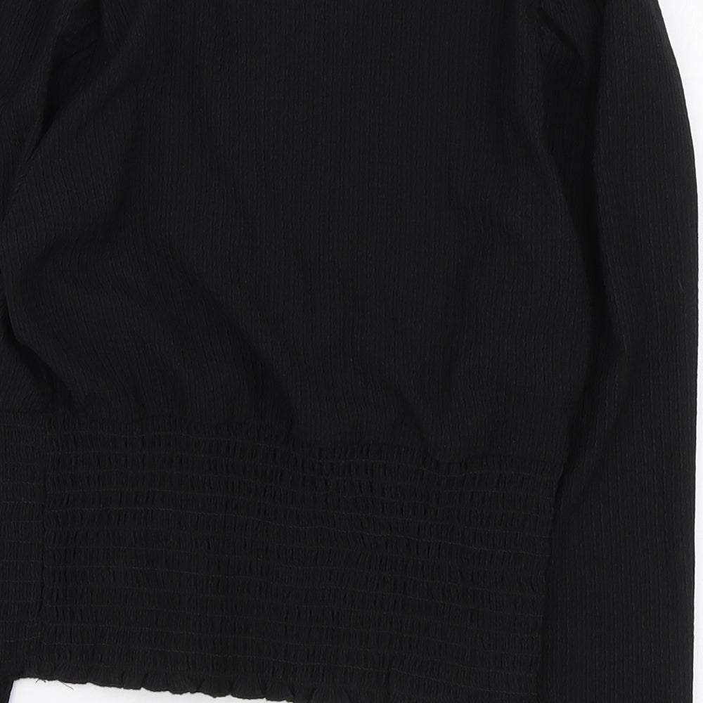 Womens UK Size 6 New Look Black Basic Blouse