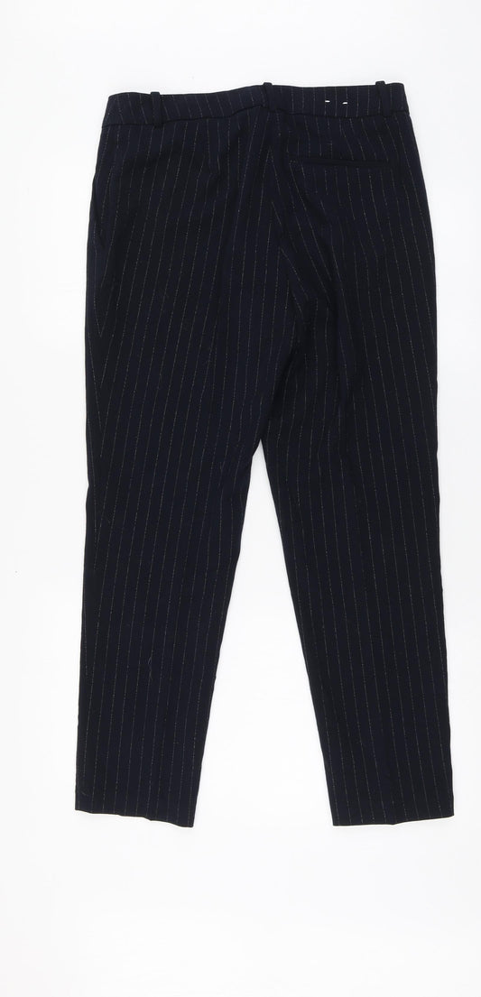 Womens UK Size 12 H&M Regular Fit Chino Blue Trousers