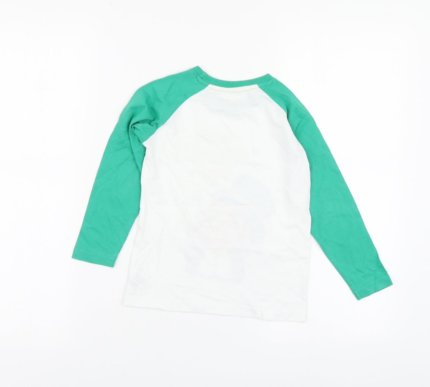 Dunnes Stores Boys White Cotton Basic T-Shirt Size 3-4 Years Round Neck