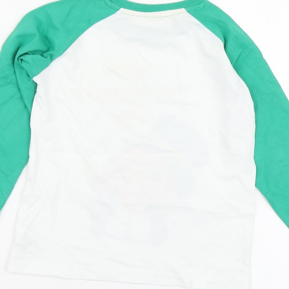 Dunnes Stores Boys White Cotton Basic T-Shirt Size 3-4 Years Round Neck
