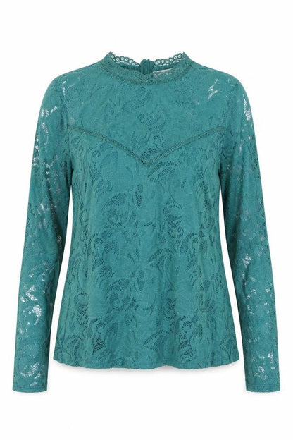 Womens UK Size L VILA Green Basic Blouse