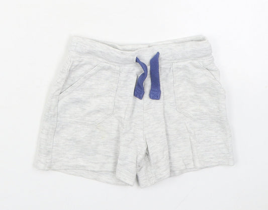 F&F Boys Grey Cotton Cropped Trousers Size 12-18 Months Tie