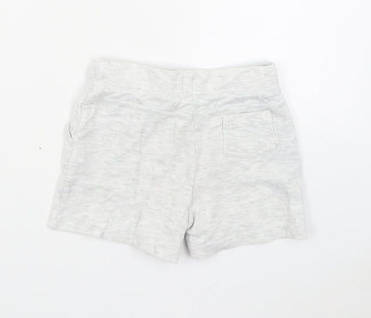 F&F Boys Grey Cotton Cropped Trousers Size 12-18 Months Tie