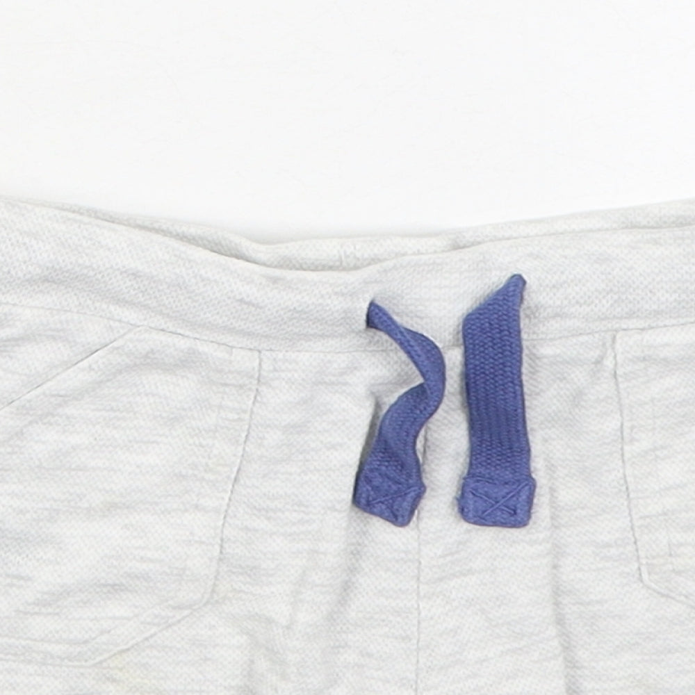 F&F Boys Grey Cotton Cropped Trousers Size 12-18 Months Tie