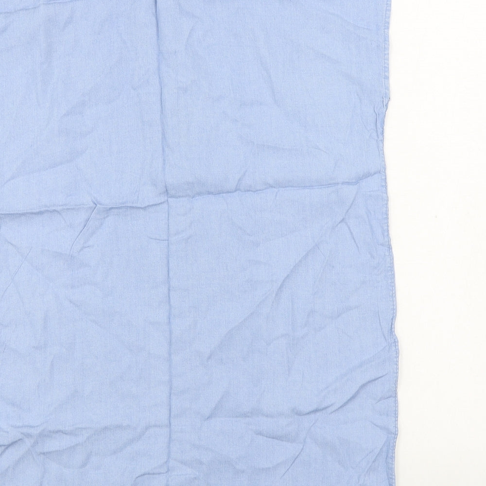 Forever 21 Womens Blue Lyocell Basic Button-Up Size S Collared