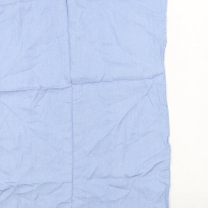 Forever 21 Womens Blue Lyocell Basic Button-Up Size S Collared