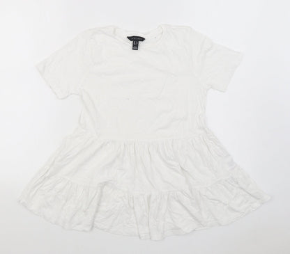 Womens UK Size 6 New Look White Basic Blouse