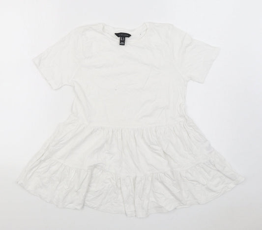 Womens UK Size 6 New Look White Basic Blouse