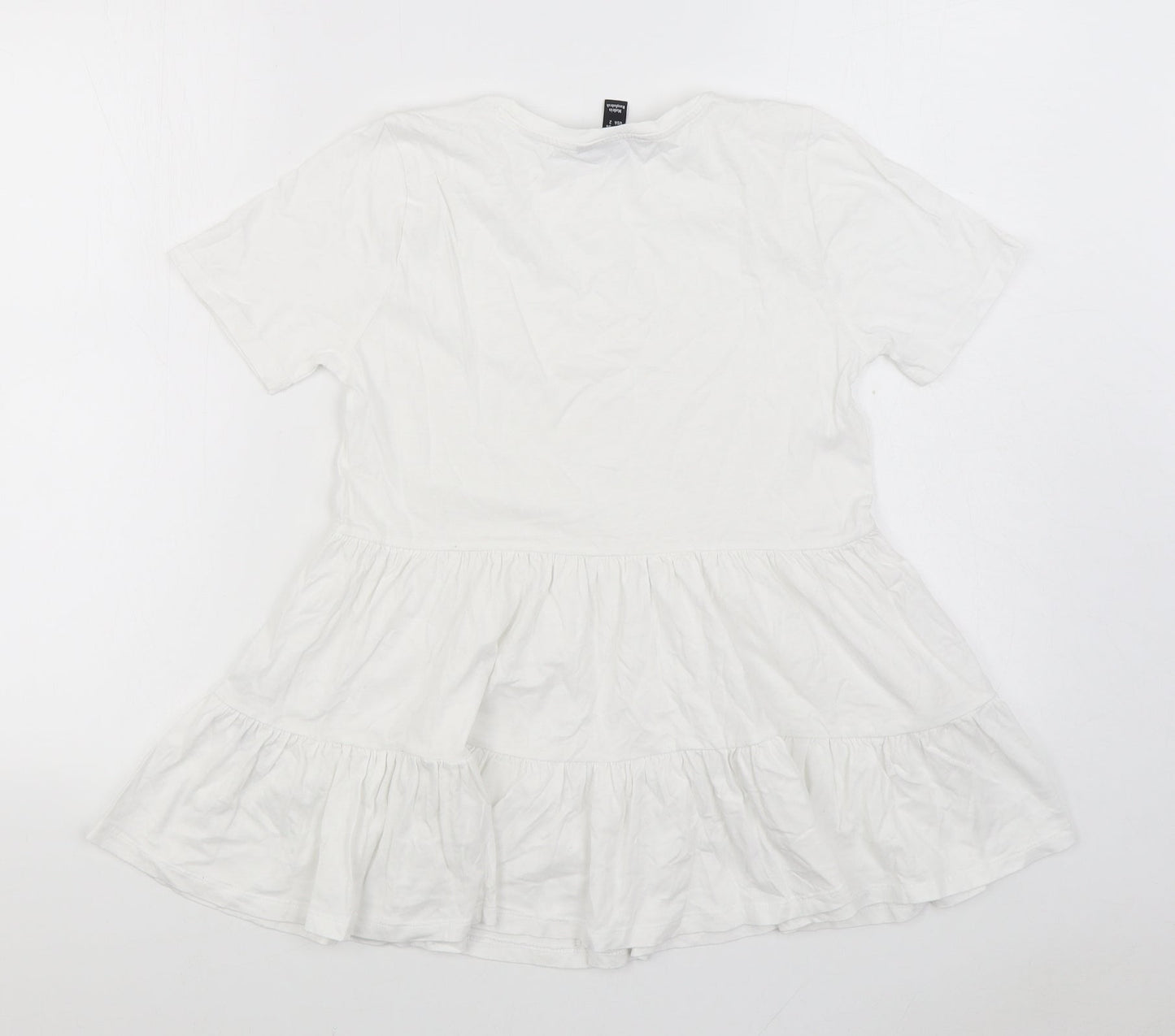 Womens UK Size 6 New Look White Basic Blouse