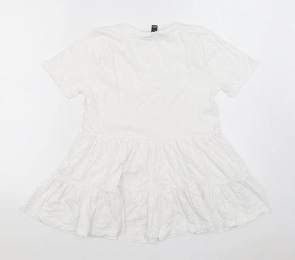 Womens UK Size 6 New Look White Basic Blouse
