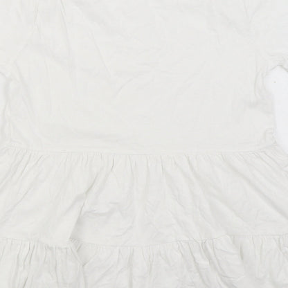 Womens UK Size 6 New Look White Basic Blouse