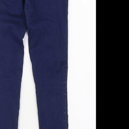 Denim & Co. Womens Blue Cotton Jegging Jeans Size 8 L28 in Regular