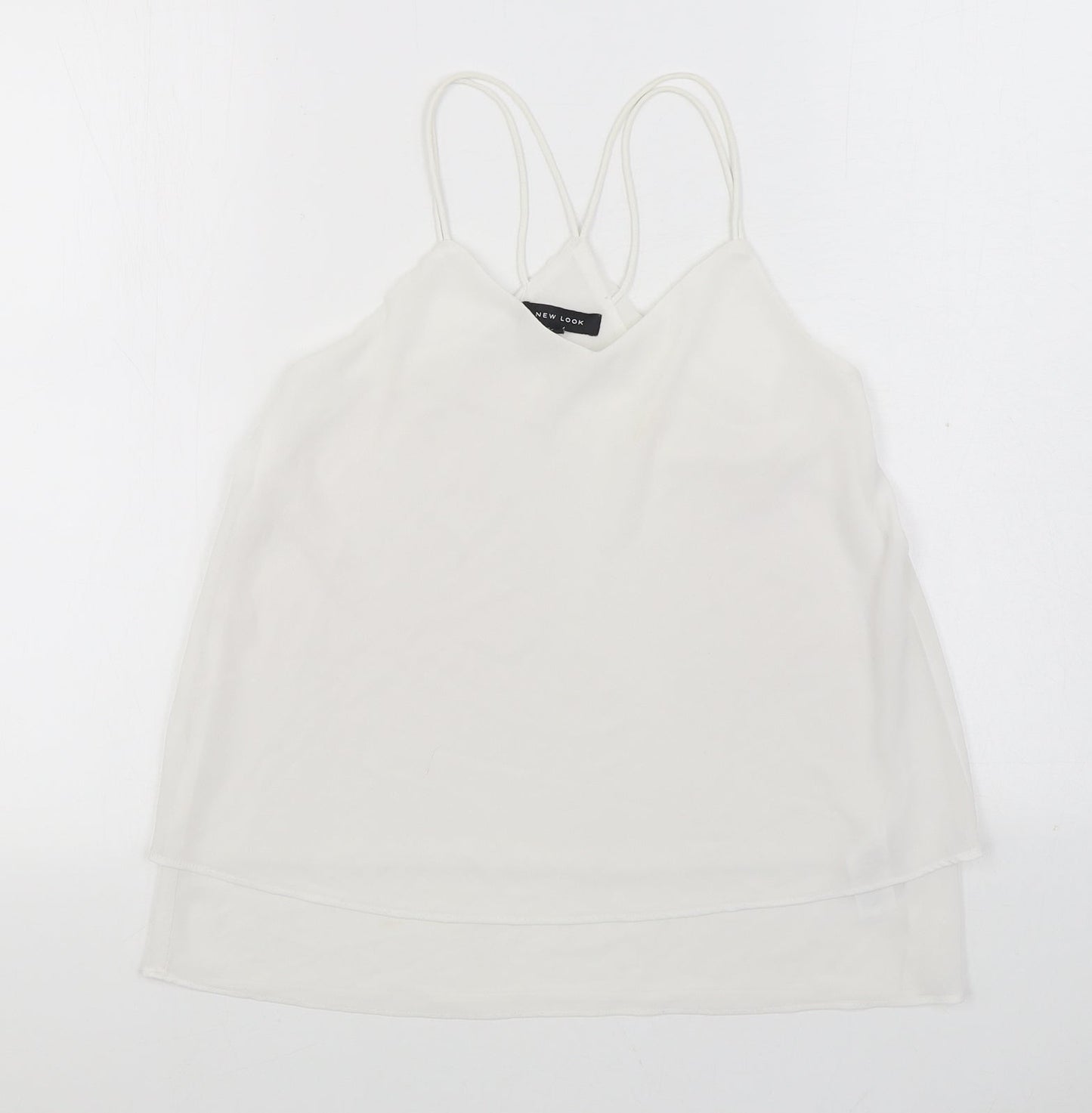 Womens UK Size 8 New Look White Camisole Blouse