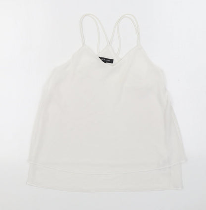 Womens UK Size 8 New Look White Camisole Blouse
