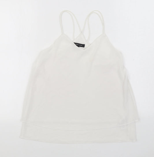 Womens UK Size 8 New Look White Camisole Blouse